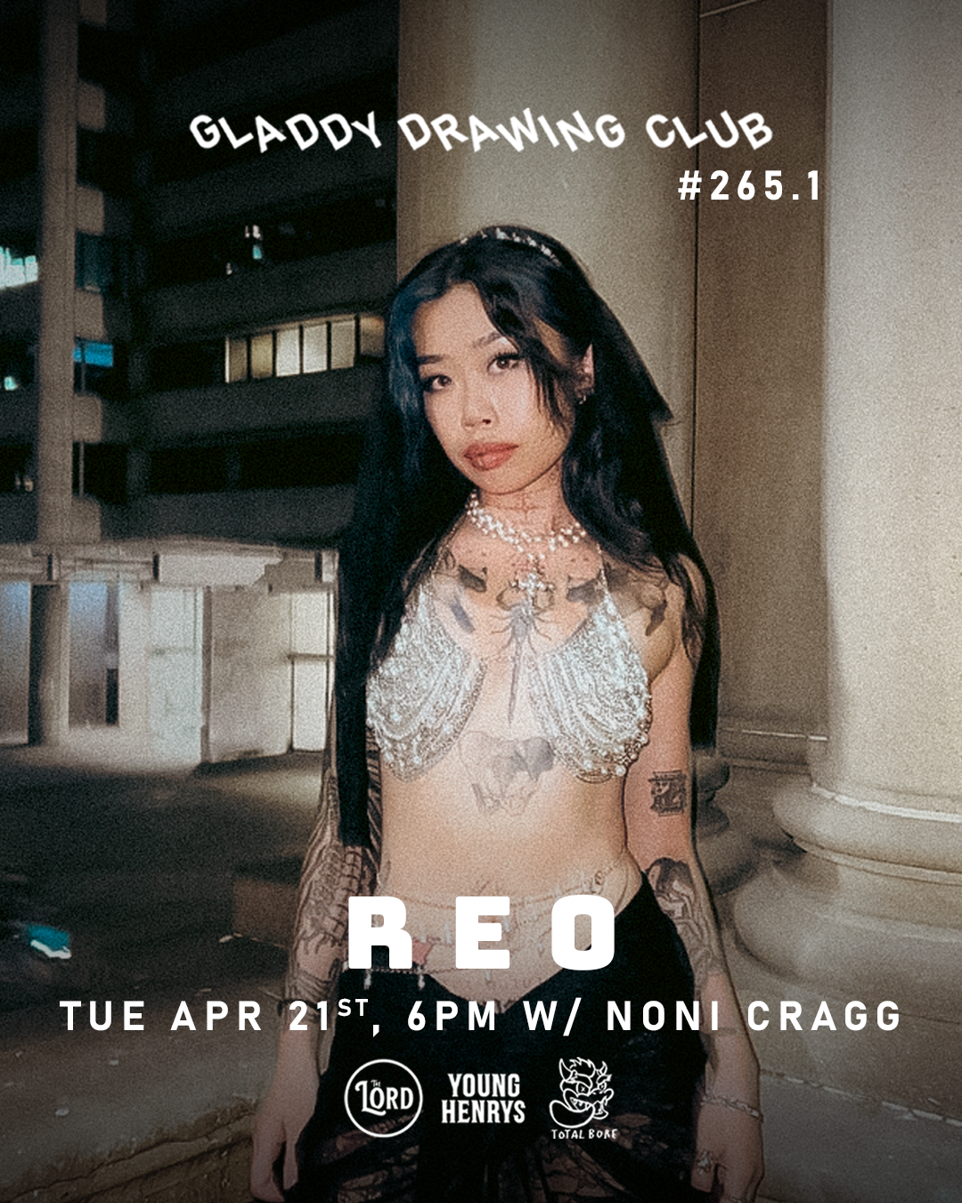 Tue Apr 21st - 6pm - Gladdy Drawing Club - Reo w/ Noni